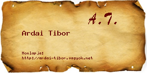 Ardai Tibor névjegykártya